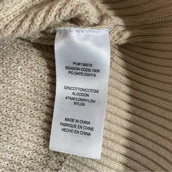 Splendid Beige Light Tan Thermal Open Back Dolman Cut Top M - Picture 6 of 6